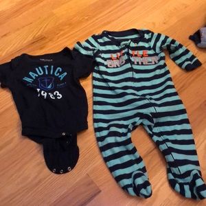 Little brother zippered pajamas size 9 months